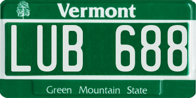 VT license plate LUB688