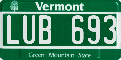 VT license plate LUB693