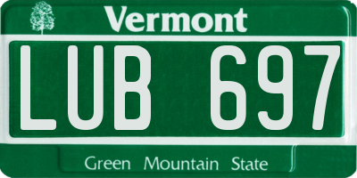VT license plate LUB697