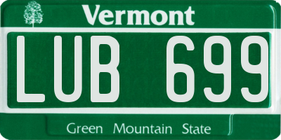 VT license plate LUB699