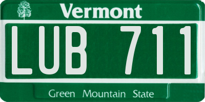 VT license plate LUB711