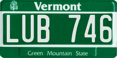 VT license plate LUB746