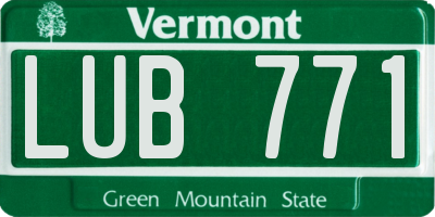VT license plate LUB771
