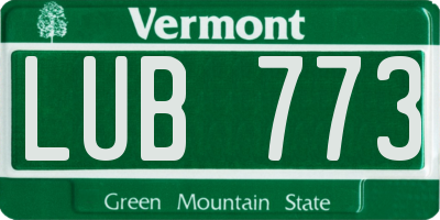 VT license plate LUB773