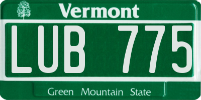 VT license plate LUB775