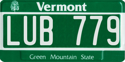 VT license plate LUB779