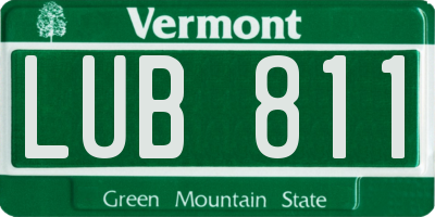 VT license plate LUB811
