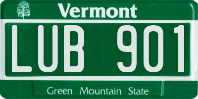 VT license plate LUB901
