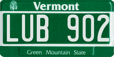 VT license plate LUB902
