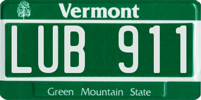 VT license plate LUB911
