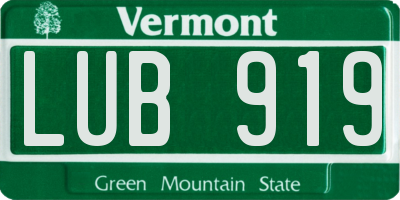 VT license plate LUB919