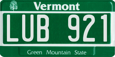 VT license plate LUB921