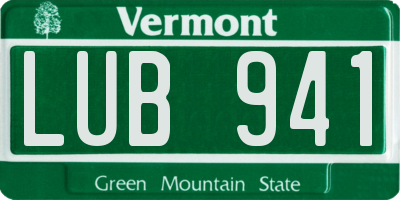 VT license plate LUB941