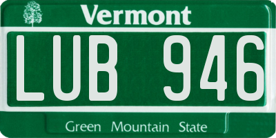 VT license plate LUB946
