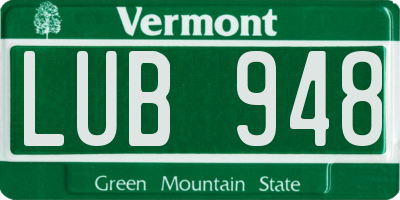VT license plate LUB948