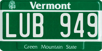 VT license plate LUB949