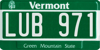 VT license plate LUB971