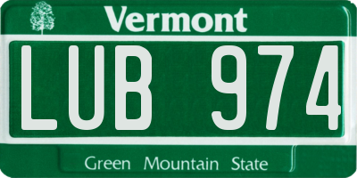 VT license plate LUB974