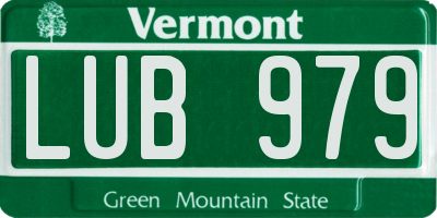 VT license plate LUB979
