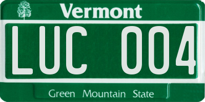 VT license plate LUC004