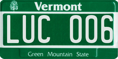 VT license plate LUC006