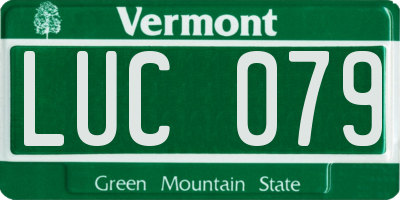 VT license plate LUC079