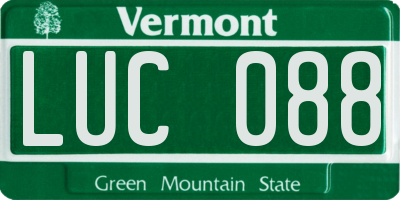 VT license plate LUC088