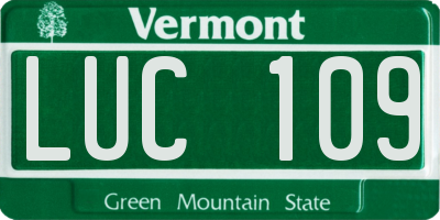 VT license plate LUC109