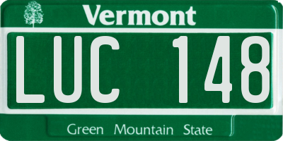 VT license plate LUC148
