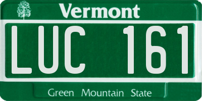 VT license plate LUC161