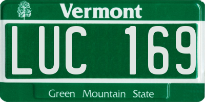VT license plate LUC169