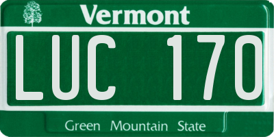 VT license plate LUC170