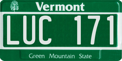 VT license plate LUC171