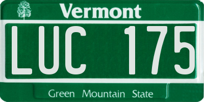 VT license plate LUC175