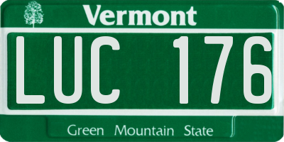 VT license plate LUC176