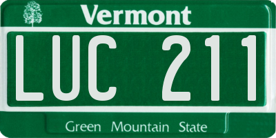 VT license plate LUC211