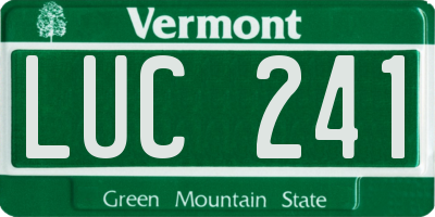 VT license plate LUC241