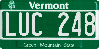 VT license plate LUC248