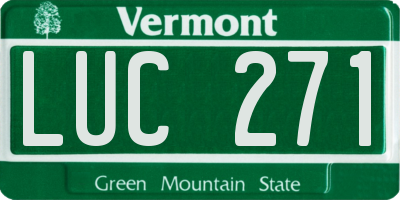 VT license plate LUC271