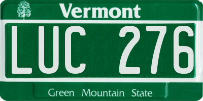 VT license plate LUC276