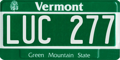 VT license plate LUC277