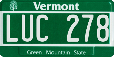VT license plate LUC278
