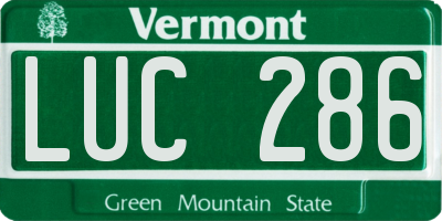 VT license plate LUC286