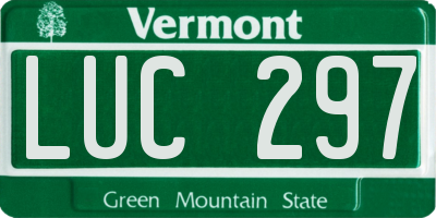 VT license plate LUC297