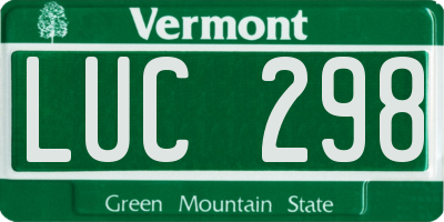 VT license plate LUC298
