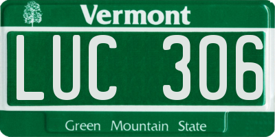 VT license plate LUC306