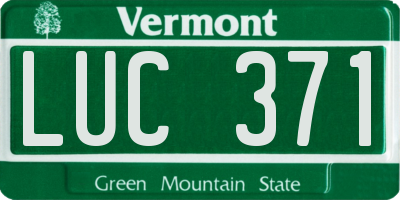 VT license plate LUC371