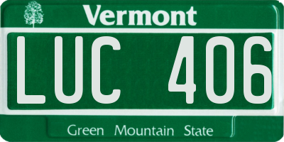 VT license plate LUC406