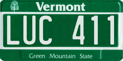 VT license plate LUC411