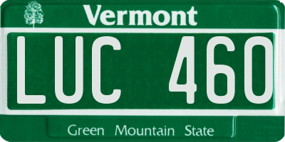 VT license plate LUC460